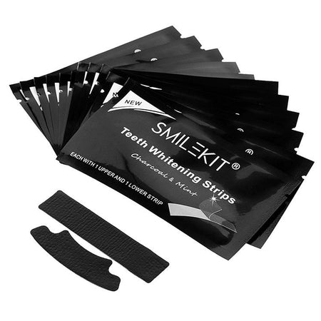 SmileKit™ - 7 Paires de bandes de blanchiment des dents au charbon de bambou